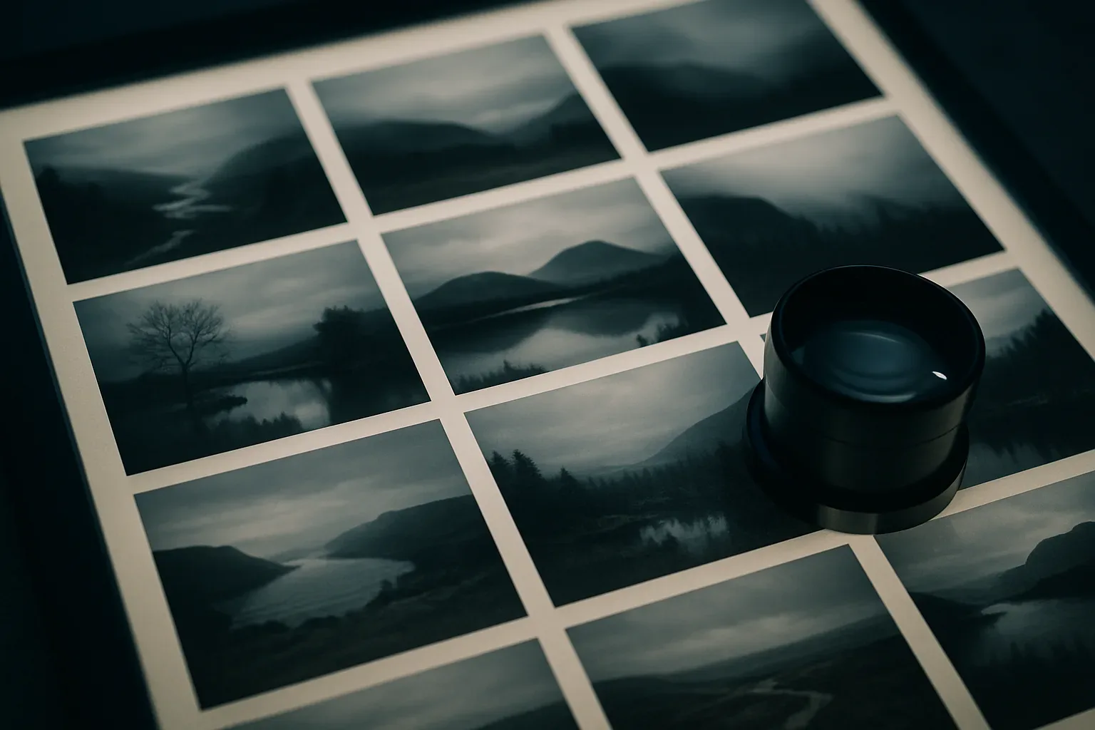 Contact sheet of field photographs