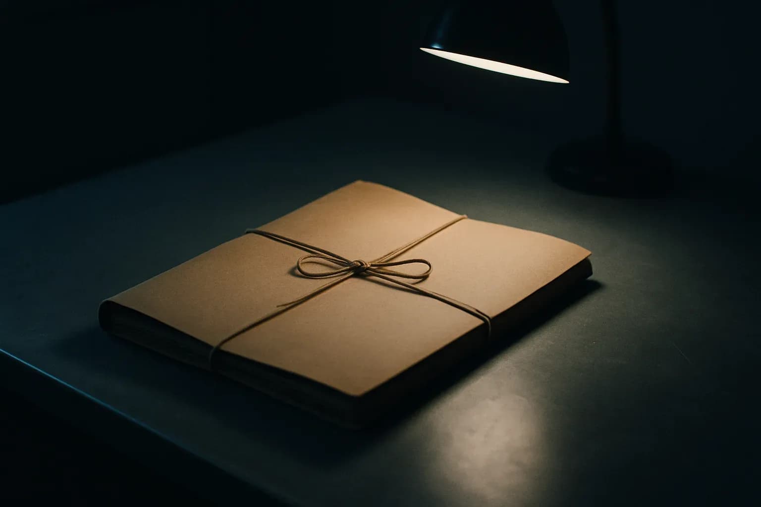 Declassified folder on a desk