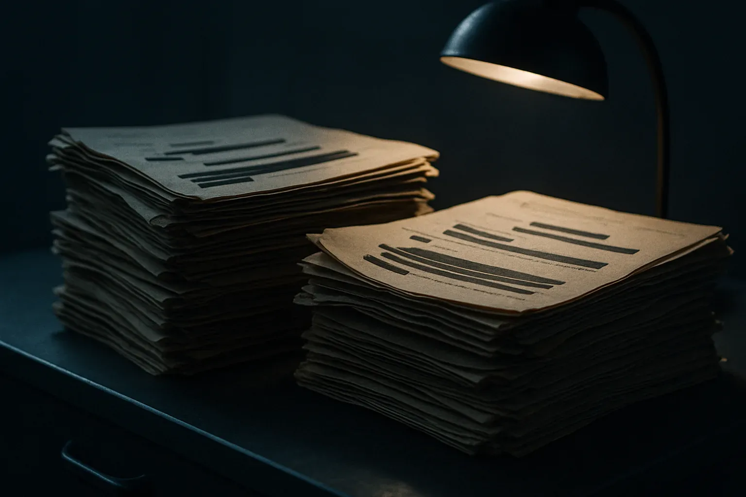 Redacted government document pages