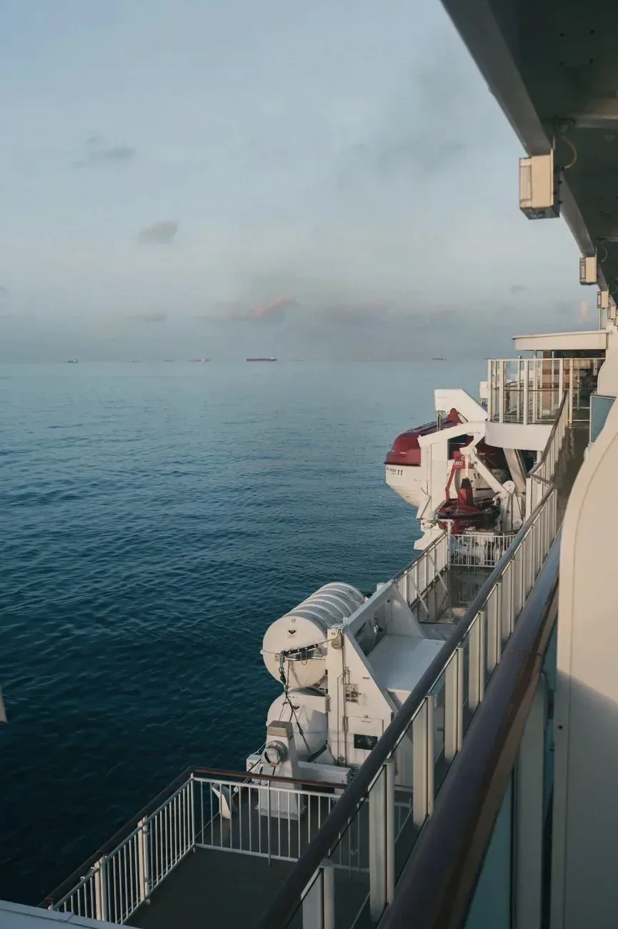 Open sea seen from a ship