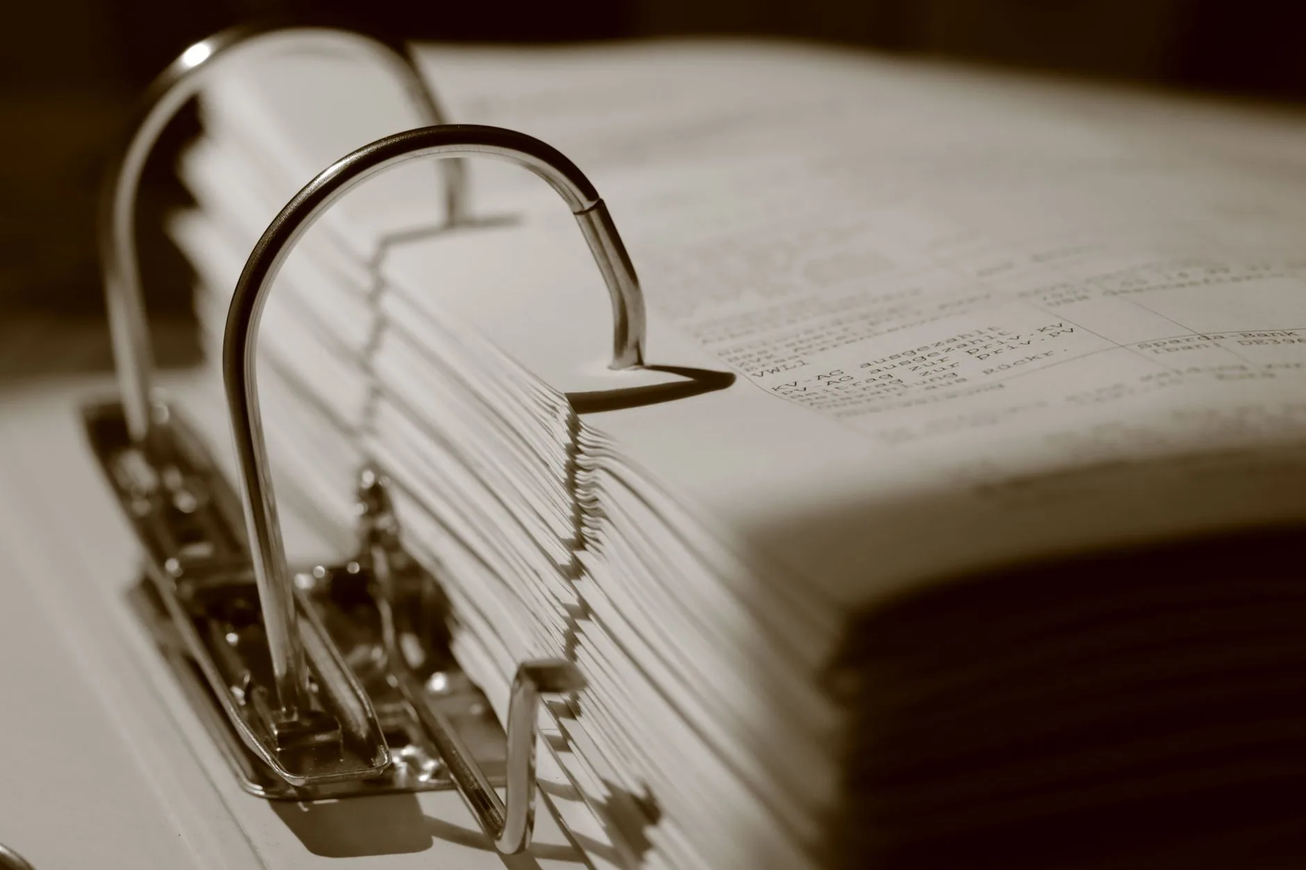 A stack of official papers