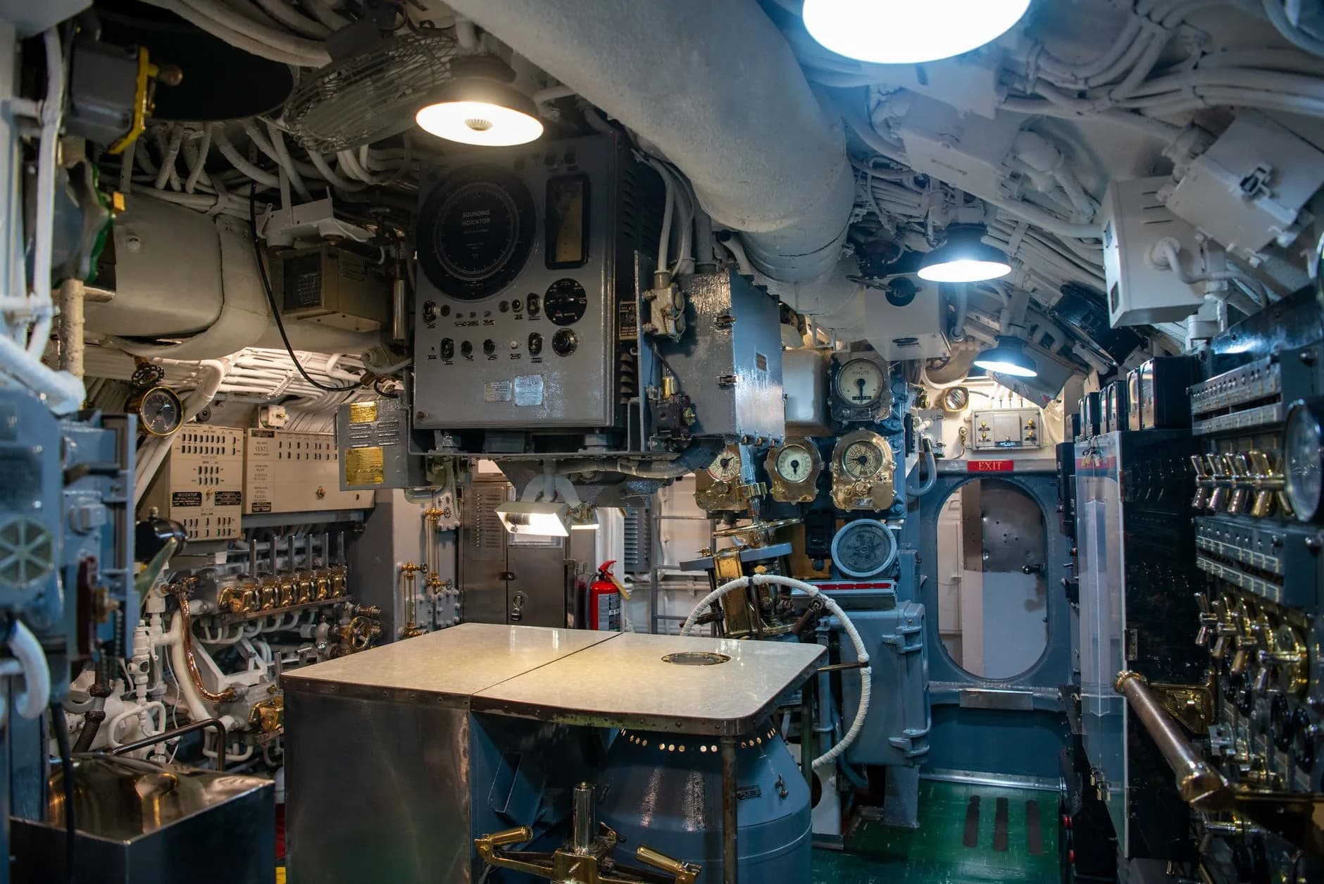 A sonar operator’s console