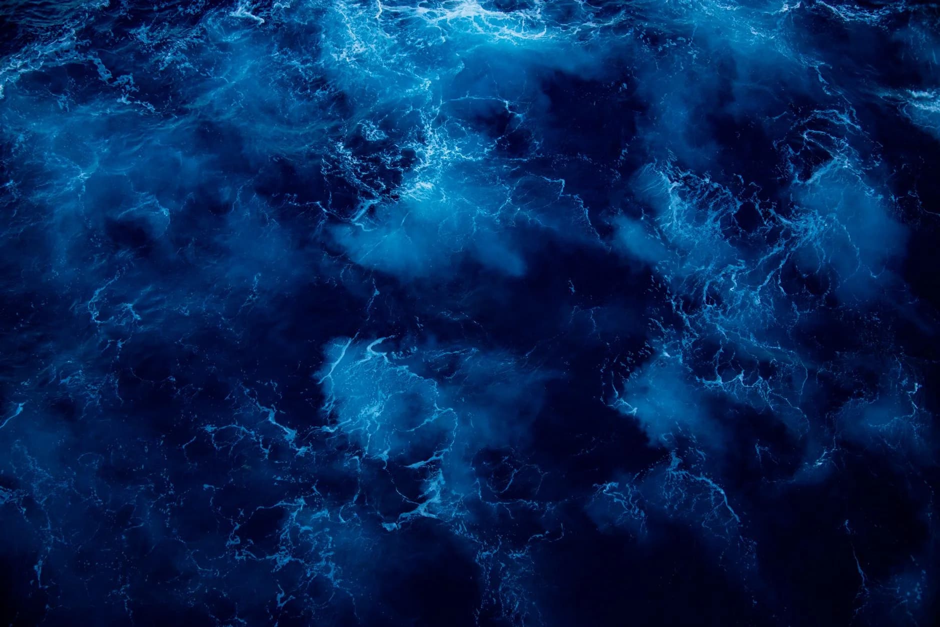 The surface of open ocean