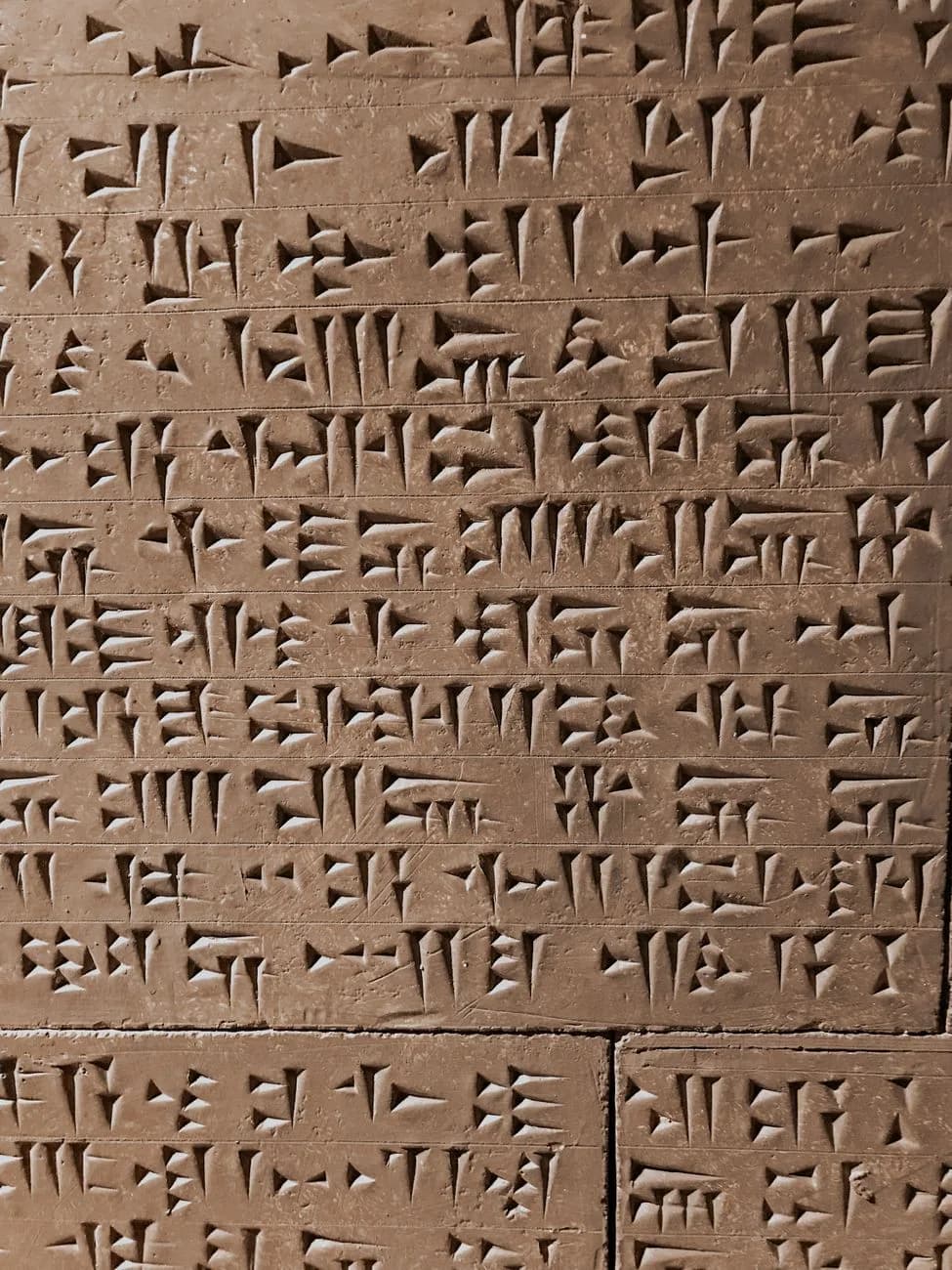Cuneiform inscription on a stone tablet