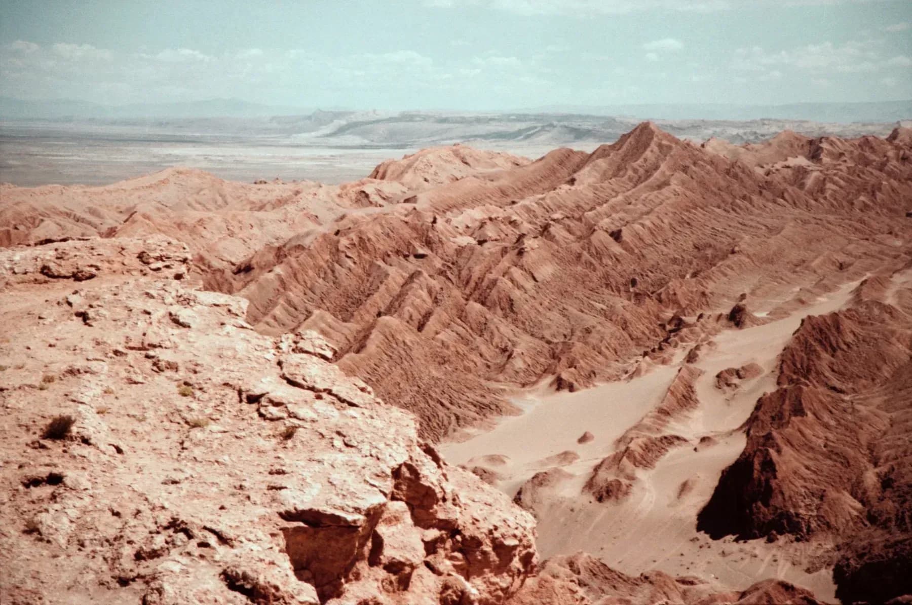 Aerial view of desert terrain