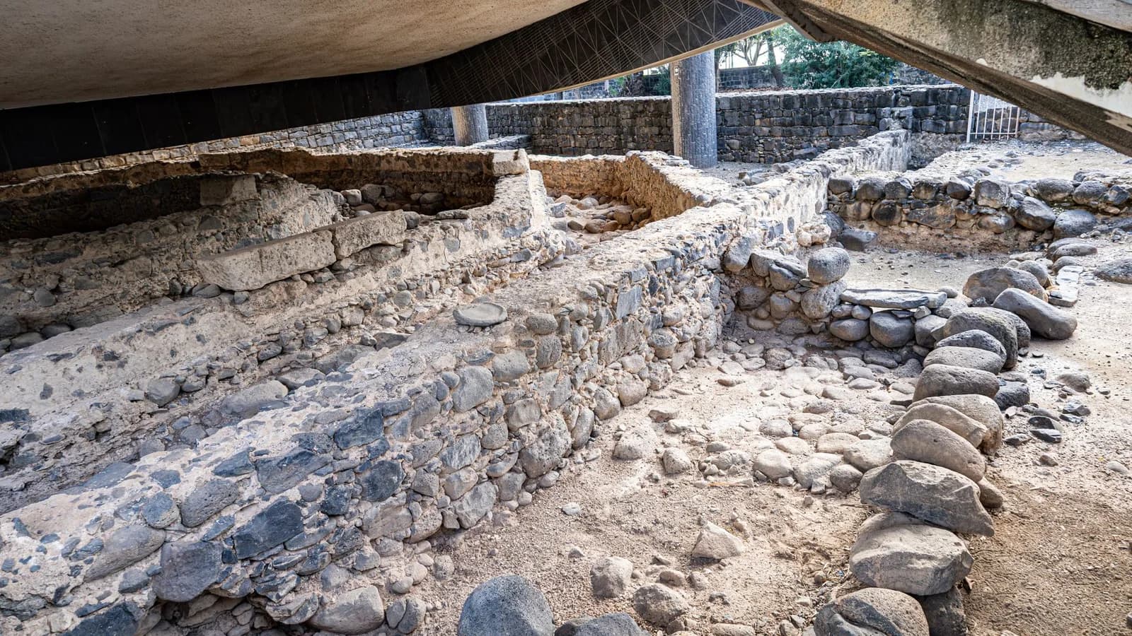 An archaeological excavation in progress