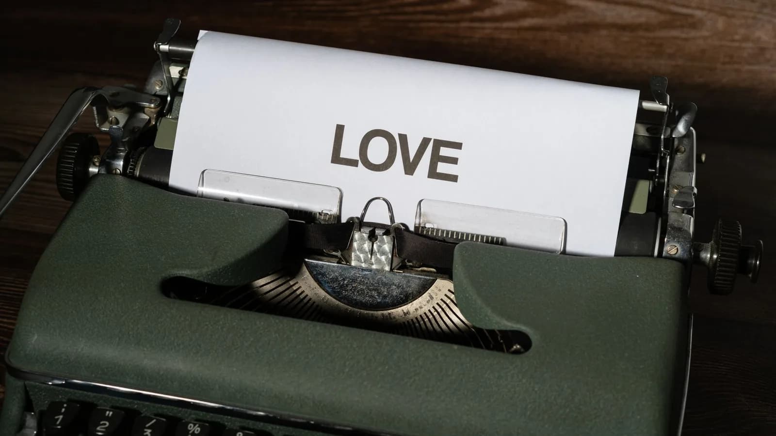 A typewriter and paper