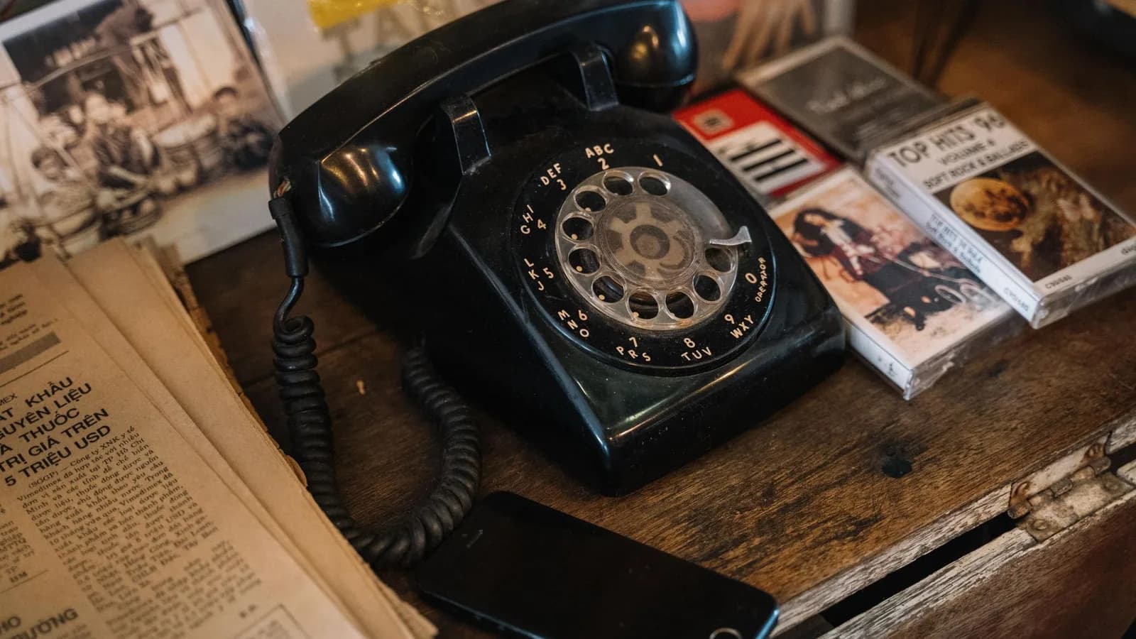A vintage newspaper office