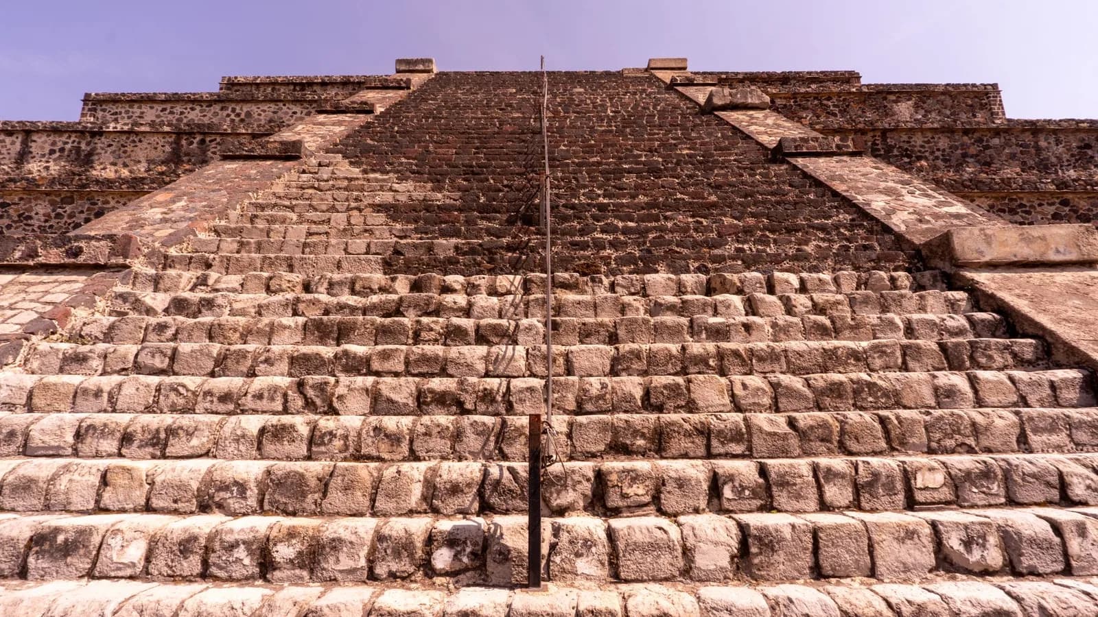 A stepped stone pyramid