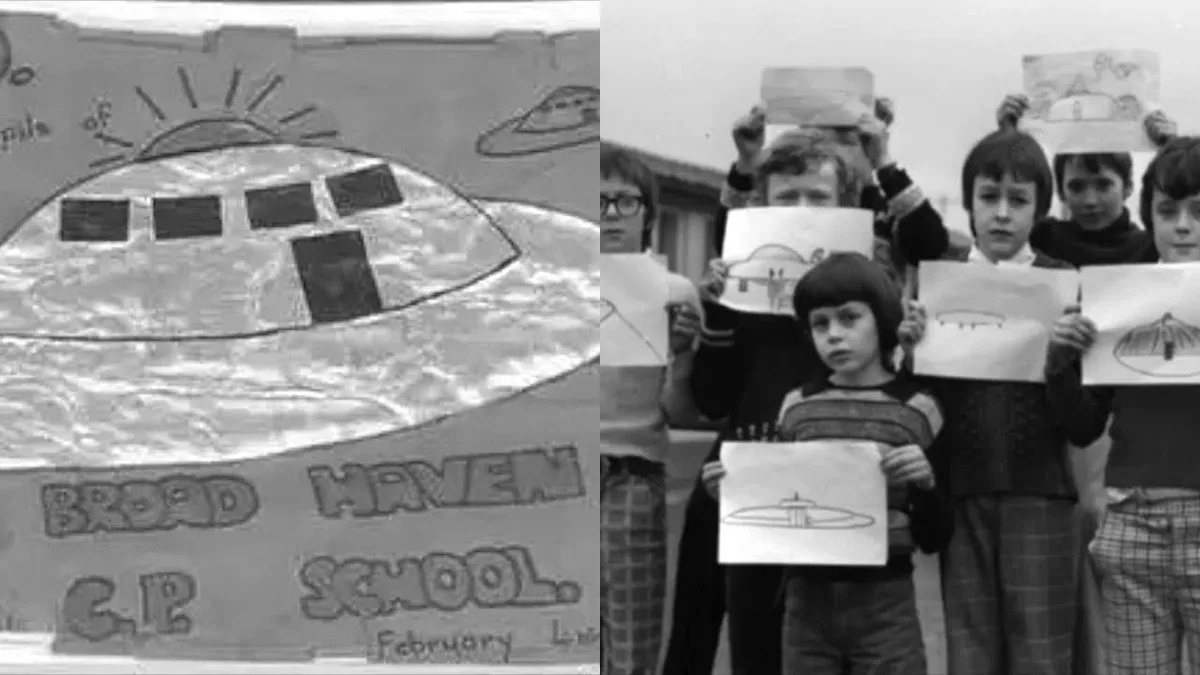 School kids on witnessing a landed UFO at their school in Broad Haven, Wales, February 4, 1977