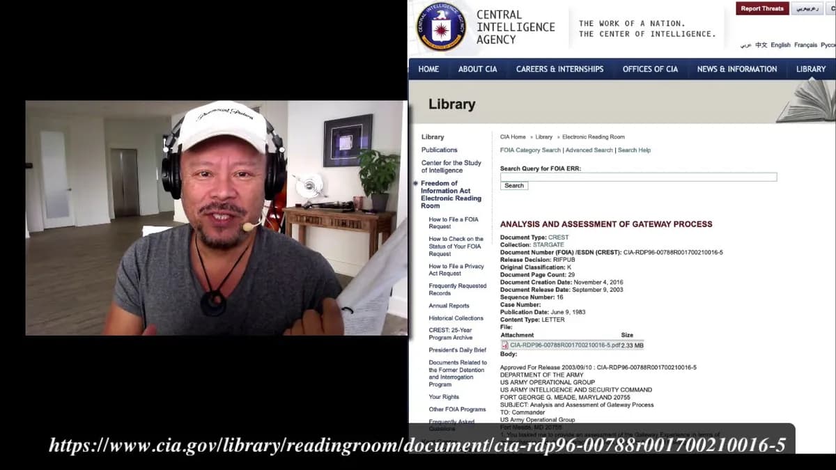 CIA Analysis And Assessment Of Gateway Process - Declassified Part One #shifting
