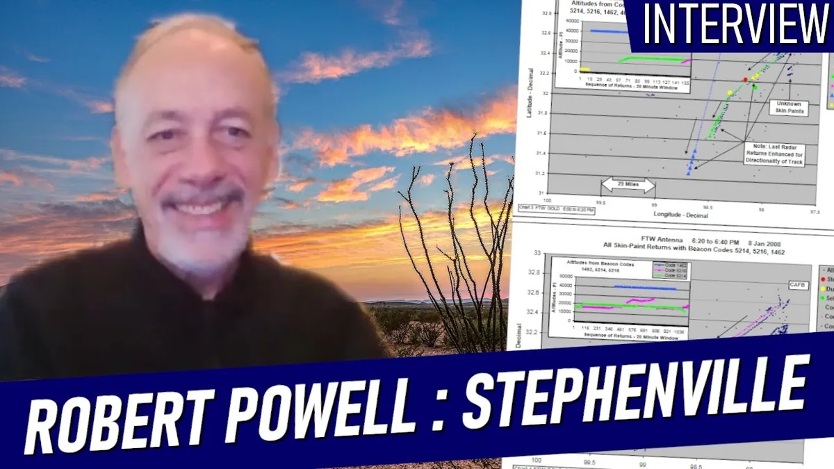 UFO / UAP tracked by radar above Stephenville, with SCU's Robert Powell