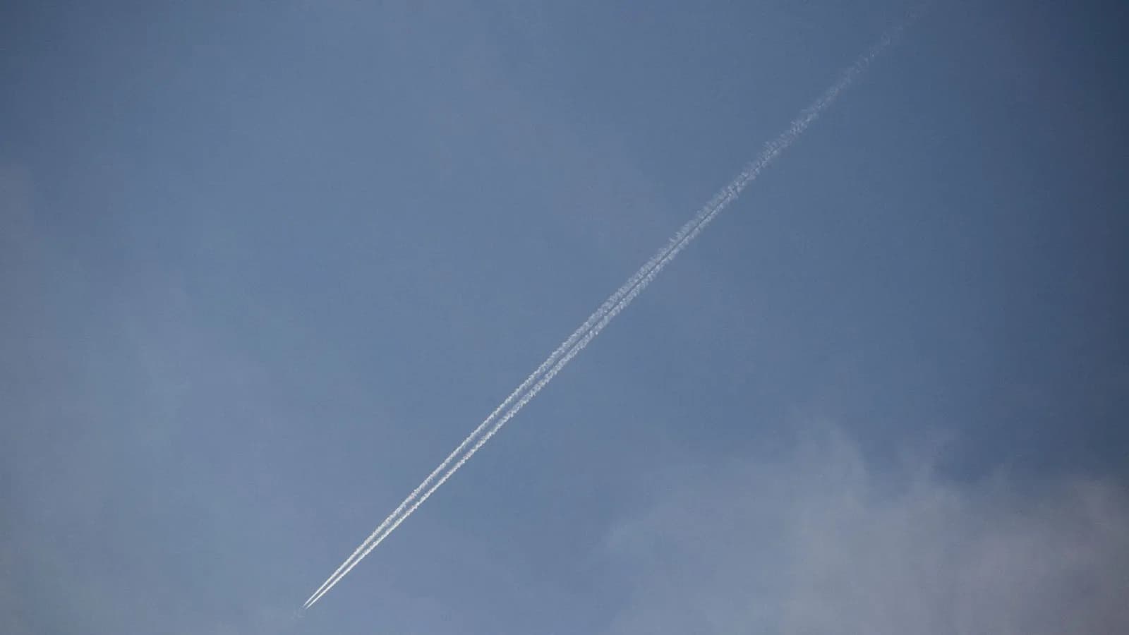 A contrail across the sky