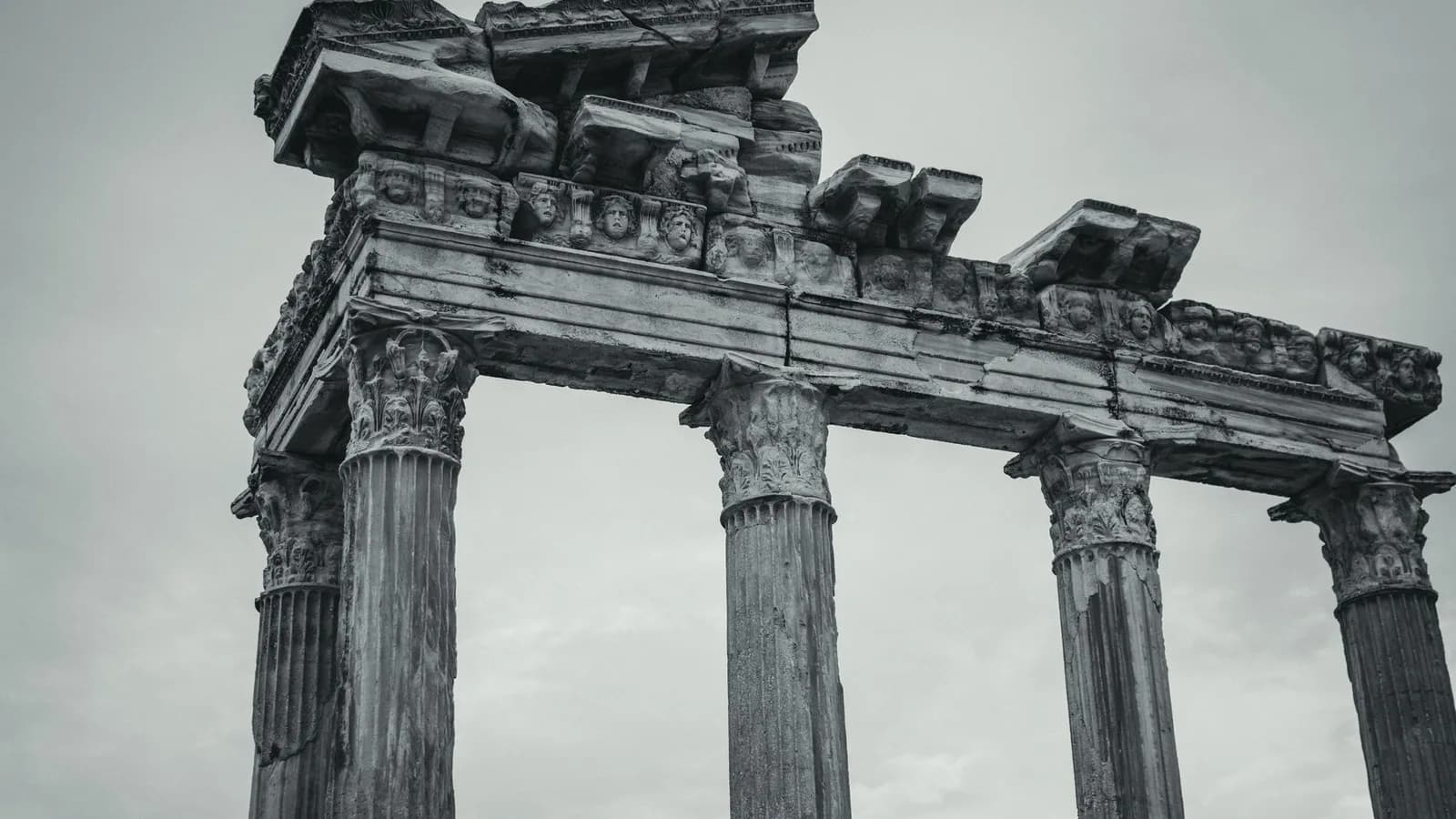 Roman temple columns