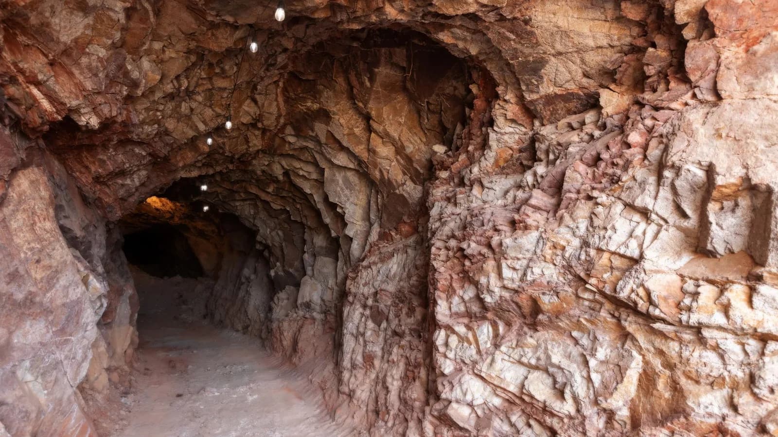 A carved underground passage