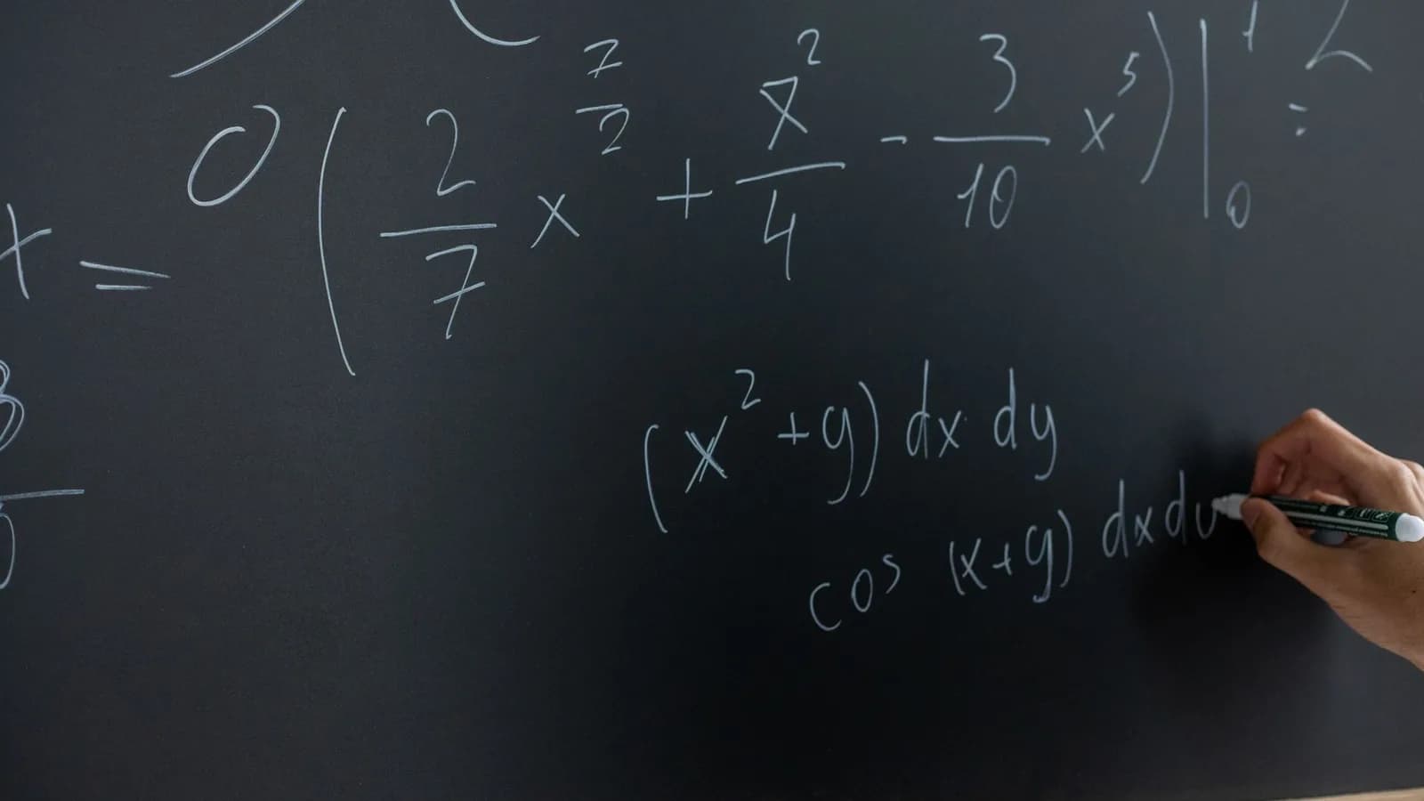 Equations on a blackboard