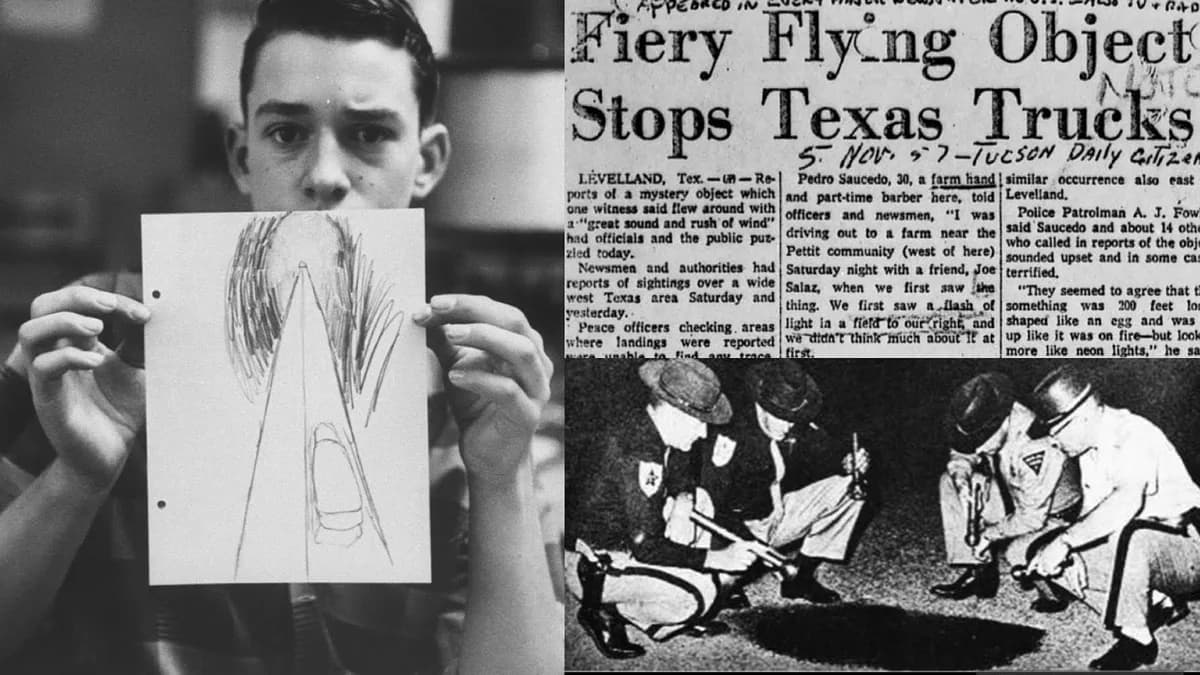 Cars stalled during UFO encounters in Levelland, Texas, November 2-3, 1957